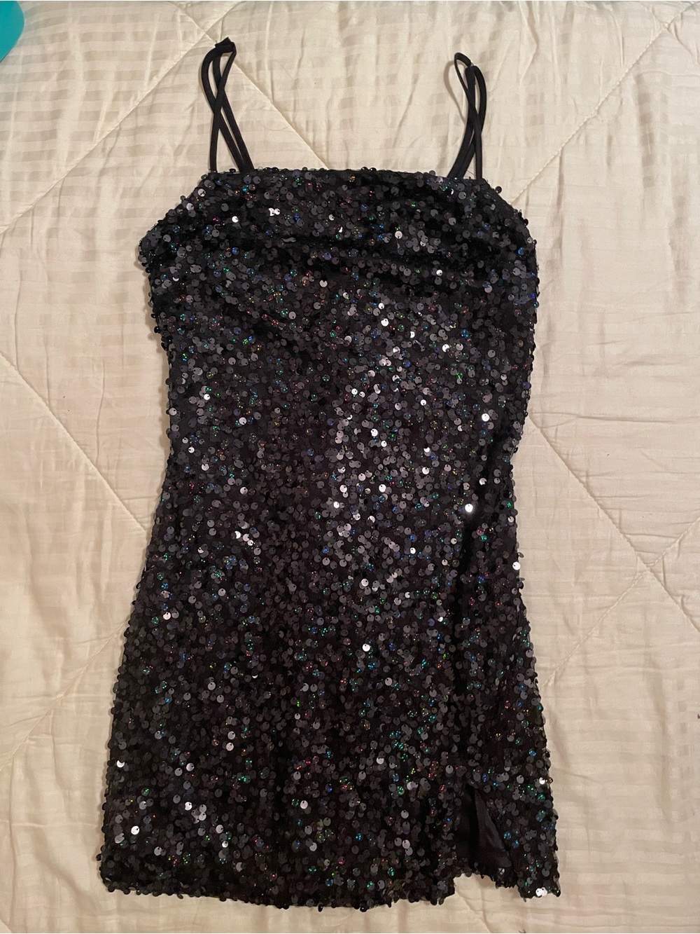 wild fable Black Sequin Mini Dress